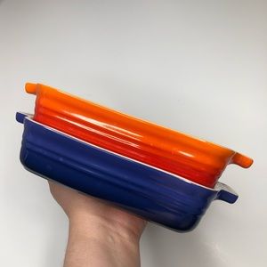 Le Creuset Set of 2 5” x 7” Rectangle Bakeware EUC